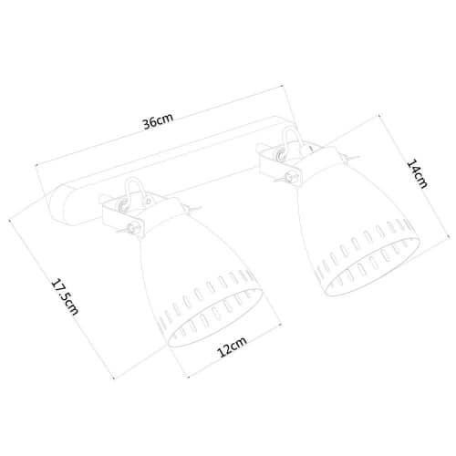 Купить Спот Arte lamp Luned настенный A2214AP-2AB по низкой цене