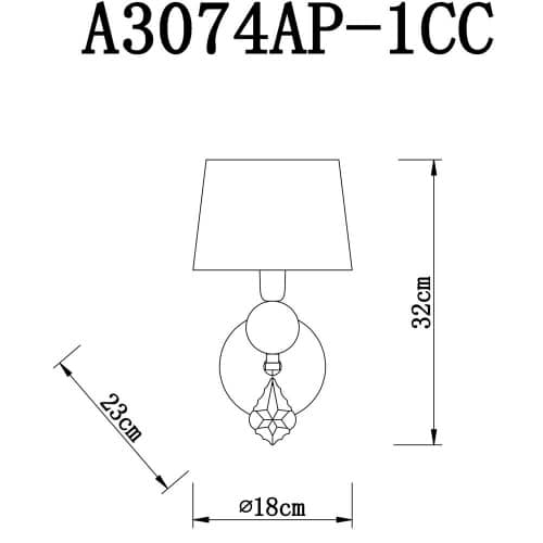 Купить Бра Arte lamp Promessa A3074AP-1CC по низкой цене
