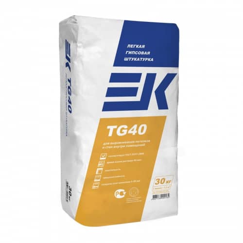 Купить Штукатурка ЕК TG40 гипсовая 30 кг по низкой цене