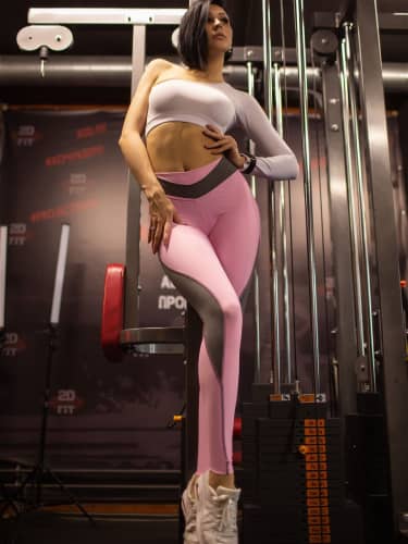 Купить Тайтсы Bona Fide My Heart Will Go On Pale Pink & Gray Melanje по низкой цене