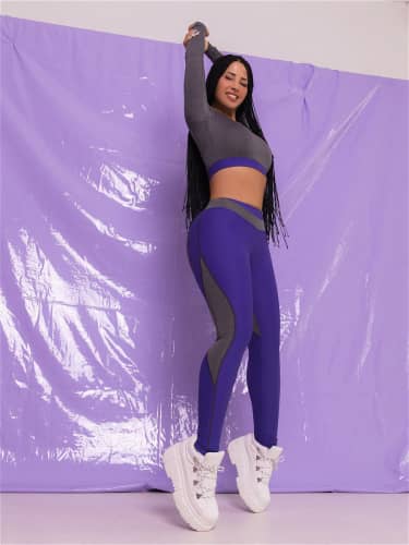 Купить Тайтсы Bona Fide My Heart Will Go On Violet & Gray Melanje по низкой цене