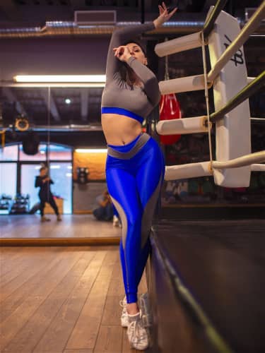 Купить Тайтсы Bona Fide My Heart Will Go On Royal Blue & Gray Melanje по низкой цене