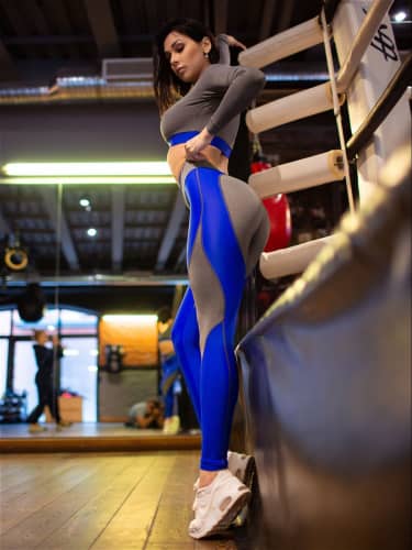 Купить Тайтсы Bona Fide My Heart Will Go On Royal Blue & Gray Melanje по низкой цене