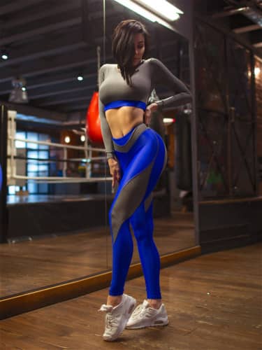 Купить Тайтсы Bona Fide My Heart Will Go On Royal Blue & Gray Melanje по низкой цене