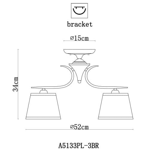 Купить Люстра Arte lamp Irene A5133PL-3BR по низкой цене