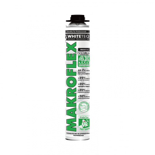 Купить Пена Makroflex WhiteTeq монтажная профессиональная 0,75 л по низкой цене
