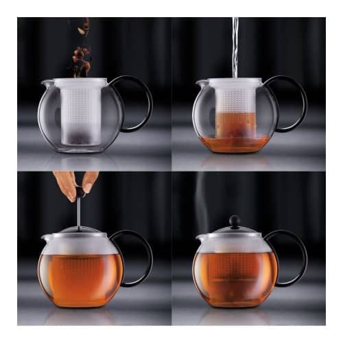 Купить Чайник Bodum Assam заварочный с прессом, черный, 0,5 л по низкой цене