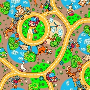 Купить Ковер Нева Тафт Принт Карусель детский 170 по низкой цене