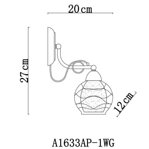 Купить Бра Arte lamp Intreccio A1633AP-1WG по низкой цене