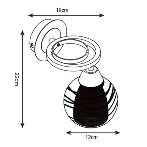 Купить Бра Arte lamp Ginevra A1604AP-1BK по низкой цене
