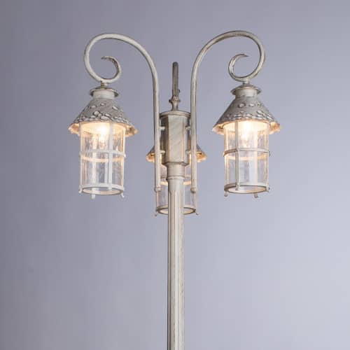 Купить Фонарный столб Arte lamp Prague наземный уличный A1467PA-3WG по низкой цене