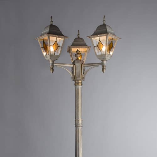 Купить Фонарный столб Arte lamp Berlin наземный уличный A1017PA-3WG по низкой цене