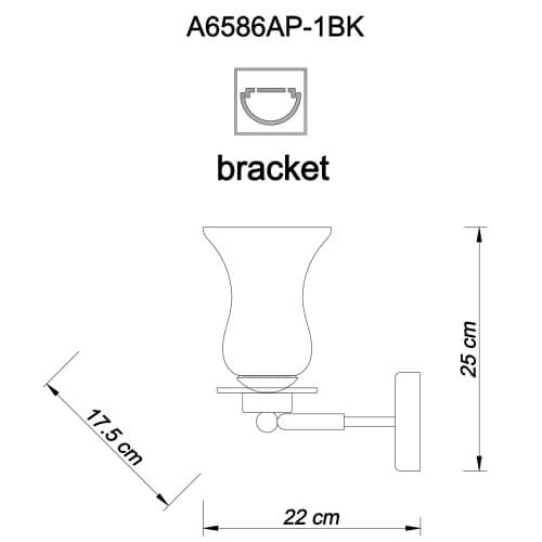 Купить Бра Arte lamp Malia A6586AP-1BK по низкой цене