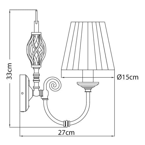 Купить Бра Arte lamp Zanzibar A8390AP-1AB по низкой цене