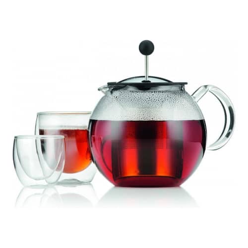 Купить Чайник BODUM Assam заварочный с металлическим прессом, хром, 1,5 л по низкой цене
