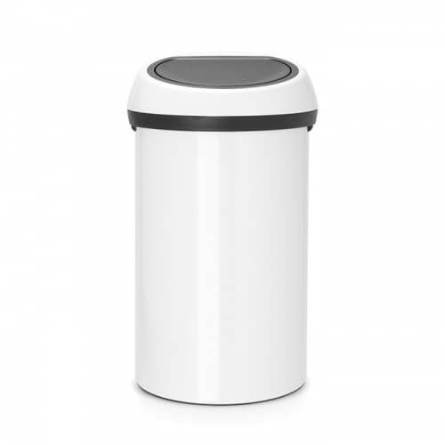 Купить Бак Brabantia Touch Bin New мусорный, белый, 60 л по низкой цене