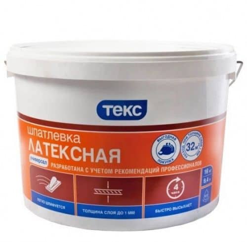 Купить Шпатлевка Текс Универсал латексная 16 кг по низкой цене