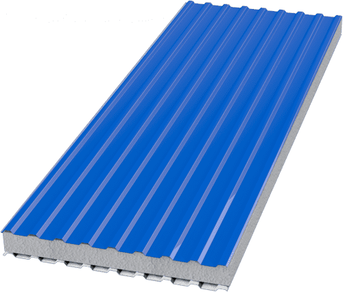 Купить Сэндвич панель кровельная с утеплителем из пенопласта, 50х1200х7500 мм по низкой цене