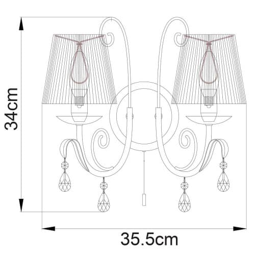 Купить Бра Arte lamp Romana snow A1743AP-2WH по низкой цене