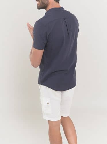 Купить Рубашка Piazza Italia modello coreano mezza manica чёрная по низкой цене