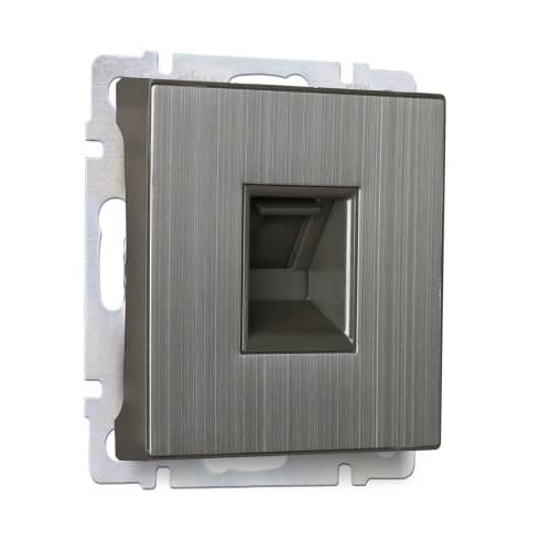 Купить Розетка компьютерная Smartbuy Нептун без рамки никель по низкой цене