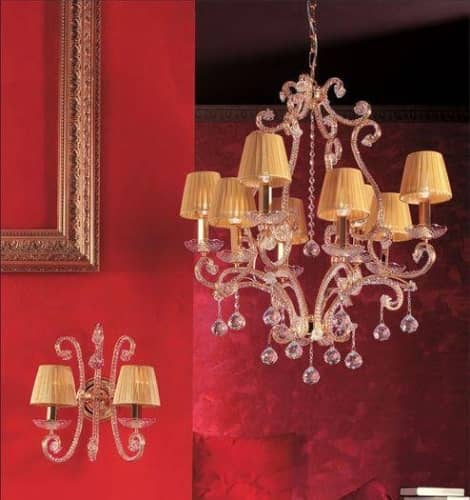 Купить Бра Masiero IlCristallo A2 G03 / ORG/16/AMB Swarovski elements по низкой цене