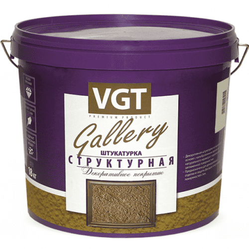 Купить Штукатурка VGT Gallery структурная среднезернистая белая 18 кг по низкой цене