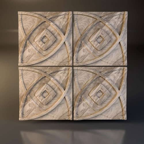 3D панель стеновая Relieffo Radius (Бук) Д035Б 600х600х30 мм