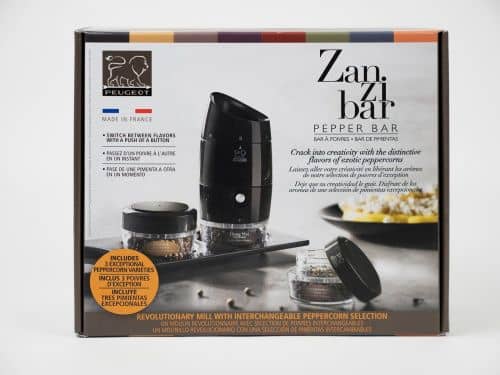 Купить Набор Peugeot Zanzibar set мельница для специй и 3 баночки с перцем, черный по низкой цене