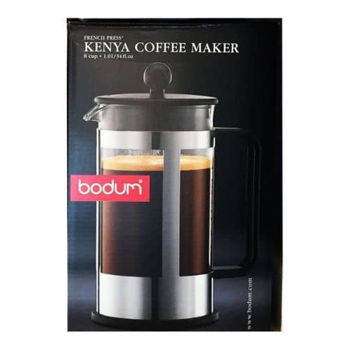 Купить Френч-пресс Bodum Kenya черный-хром, 1 л по низкой цене