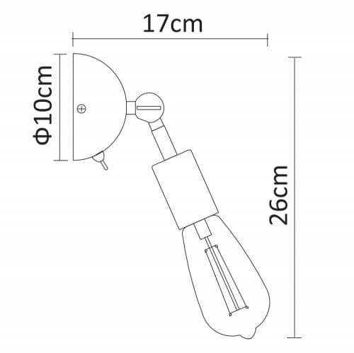 Купить Светильник Arte lamp настенный A9190AP-1BK по низкой цене