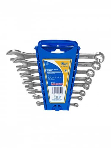 Купить Набор ключей KRAFT Master комбинированных, пластиковый держатель, 8 шт по низкой цене