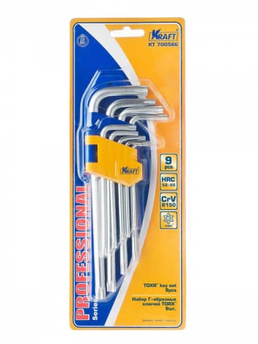 Купить Набор ключей KRAFT TORX Г-образных 9 шт по низкой цене