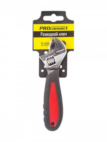 Купить Ключ Proconnect разводной, с обрезиненной рукояткой и размерной шкалой, 150 мм  по низкой цене