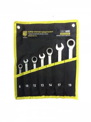 Купить Набор ключей Berger трещоточных комбинированных 7 шт BG1110 по низкой цене