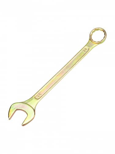 Купить Ключ Rexant комбинированный гаечный, для монтажа и демонтажа + защитное покрытие желтый цинк 24 мм по низкой цене