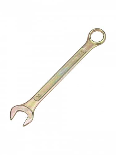 Купить Ключ Rexant комбинированный гаечный, для монтажа и демонтажа + защитное покрытие желтый цинк 15 мм по низкой цене