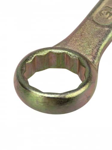 Купить Ключ Rexant комбинированный гаечный, для монтажа и демонтажа + защитное покрытие желтый цинк 15 мм по низкой цене