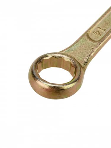 Купить Ключ Rexant комбинированный гаечный, для монтажа и демонтажа + защитное покрытие желтый цинк 14 мм по низкой цене