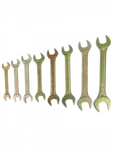 Купить Набор ключей TUNDRA рожковых в холдере желтый цинк, 8 - 22 мм, 8 шт по низкой цене