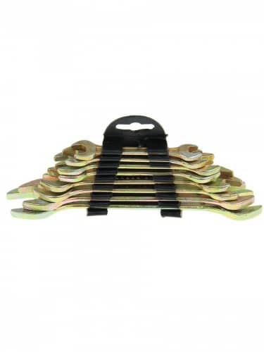 Купить Набор ключей TUNDRA рожковых в холдере желтый цинк, 8 - 22 мм, 8 шт по низкой цене