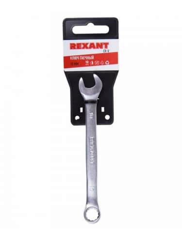 Купить Ключ Rexant комбинированный для монтажа/демонтажа резьбовых соединений 12 граней 10 мм по низкой цене