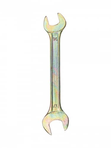 Купить Ключ Rexant универсальный гаечный рожковый, для монтажа и демонтажа + покрытие желтым цинком 14х17 мм по низкой цене