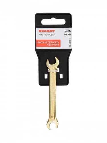Купить Ключ Rexant универсальный гаечный рожковый, для монтажа и демонтажа + покрытие хромоникелем 8х9 мм по низкой цене