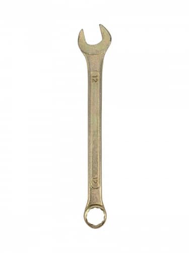 Купить Ключ Rexant комбинированный гаечный 12 мм для монтажа и демонтажа + защитное покрытие желтый цинк по низкой цене