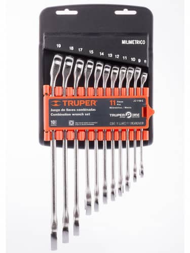 Купить Набор ключей TRUPER гаечных, сталь хром-ванадий, дополнительная закалка головок по низкой цене