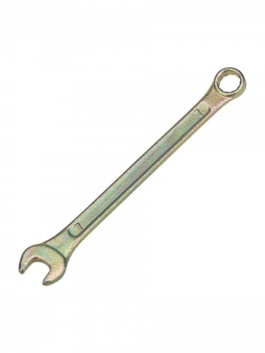 Купить Ключ Rexant комбинированный гаечный 7 мм для монтажа и демонтажа + защитное покрытие желтый цинк по низкой цене