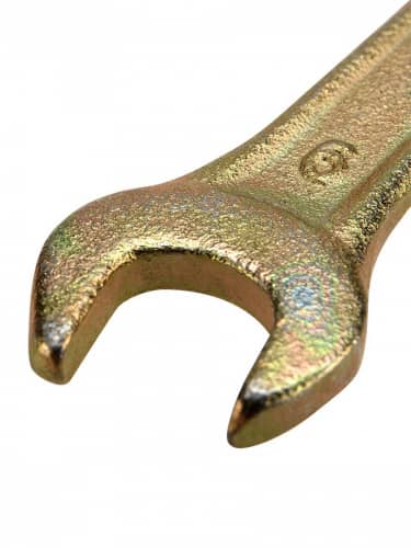 Купить Ключ Rexant универсальный гаечный рожковый 8х9 мм для монтажа и демонтажа + покрытие желтым цинком по низкой цене