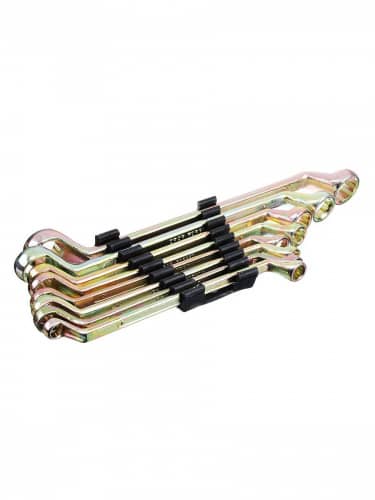 Купить Набор ключей Ермак накидных, желтый цинк, пластик холдер, 8 шт, 8x10-19x22 мм по низкой цене