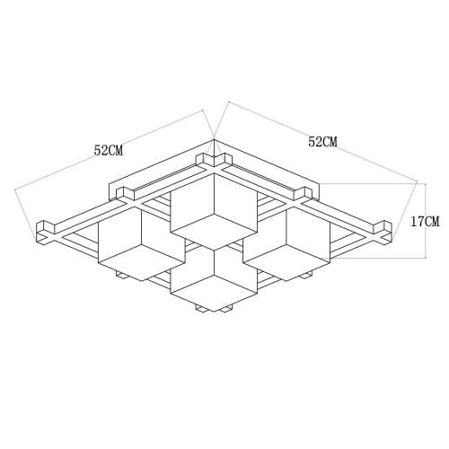 Купить Светильник Arte lamp Woods A8252PL-4BR потолочный по низкой цене